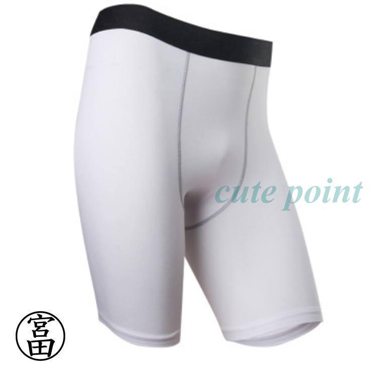 2枚セット 男性下着 トレーニング ロングボクサーパンツ 2枚セット ボクサーパンツ 股擦れ コンプレッション メンズ 吸汗 インナー ロング丈 対策 | ブランド登録なし | 03