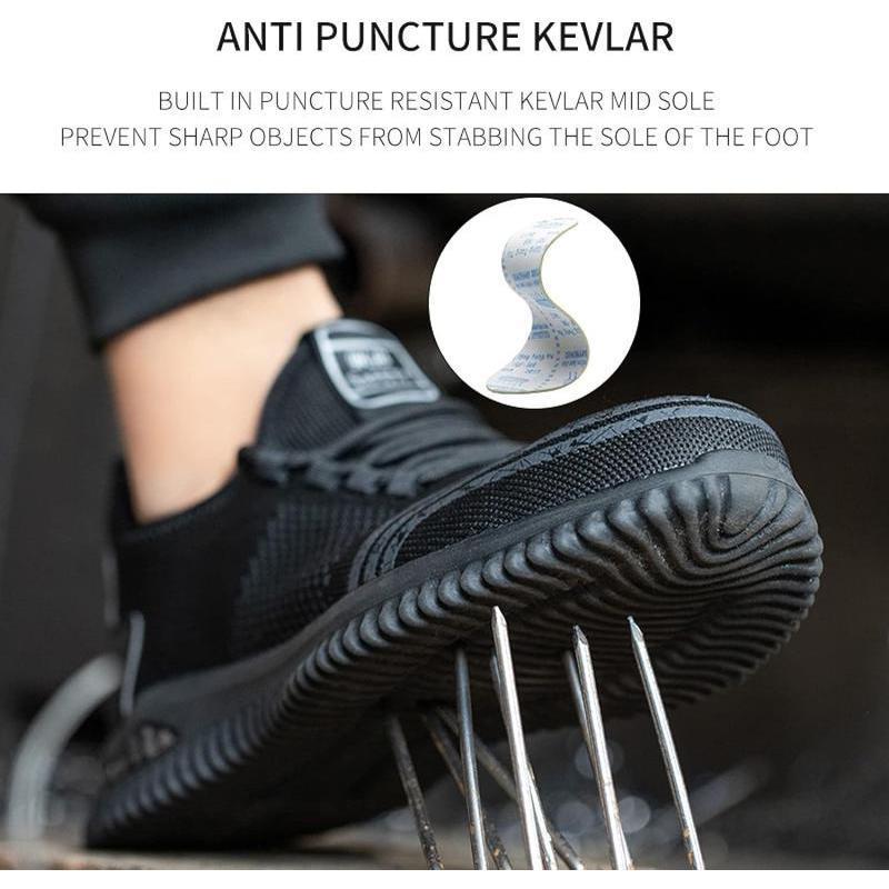 安全靴 メンズ 登山靴 スニーカー セーフティーシューズ 男性 ための鋼のつま先 ための滑り止め 作業靴 軽量 高通気 耐酸 刺し傷防止 安全靴 メンズ 登山靴 スニーカー セーフティーシューズ 男性 ための鋼