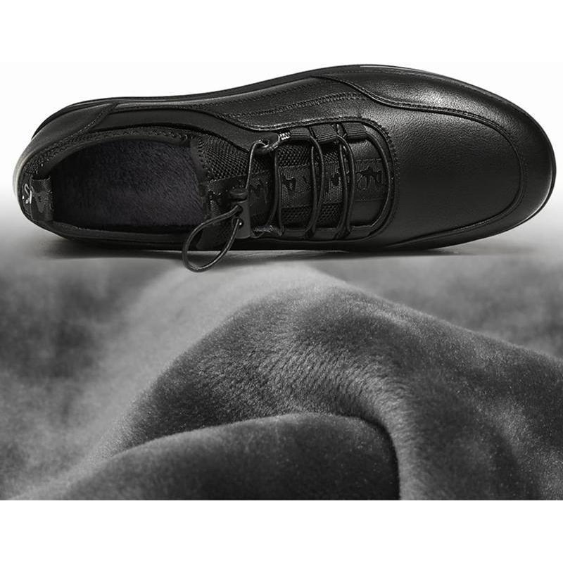 厨房用シューズ メンズ コックシューズ 裏起毛 秋冬用 耐油性 レース