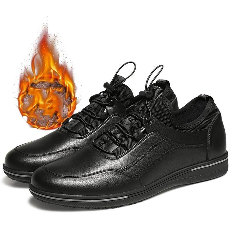 厨房用シューズ メンズ コックシューズ 裏起毛 秋冬用 耐油性 レース