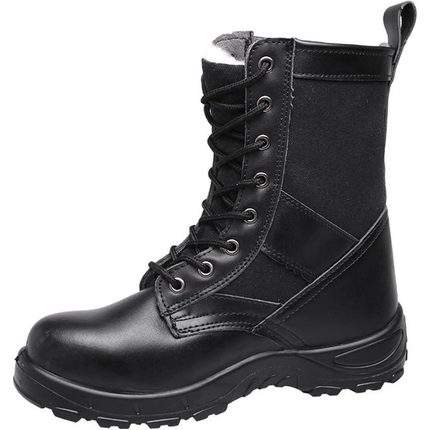 安全靴 ハイカット メンズ 裏ファー 秋冬 本革レザー 工事 鋼先芯