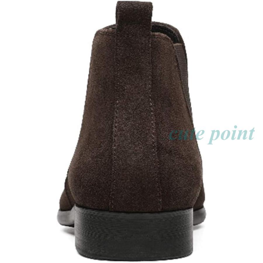 チェルシーブーツ サイドゴアブーツ メンズ 本革スエード 革靴