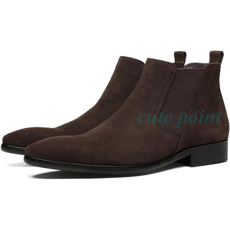 チェルシーブーツ サイドゴアブーツ メンズ 本革スエード 革靴