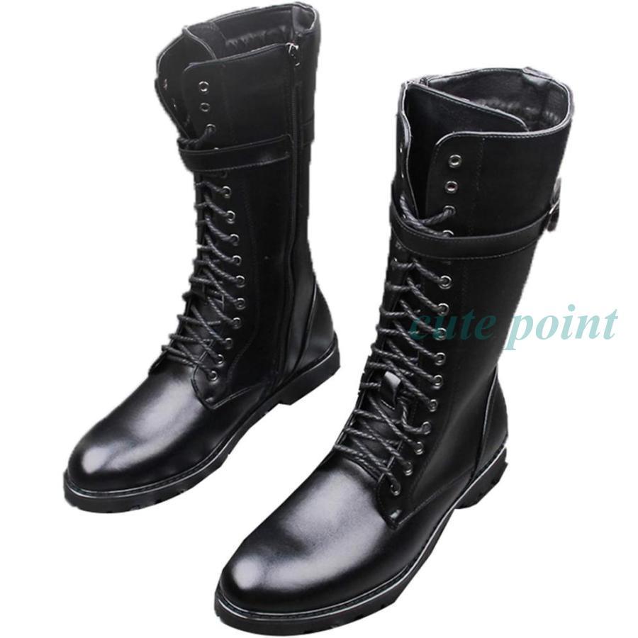 ライダーブーツ バイク用ブーツ レースアップ ロングブーツ インヒール 舞台衣装 乗馬ブーツ エンジニアブーツ 裏ボア メンズ ブーツ ライダーブーツ バイク用ブーツ レースアップ ロングブーツ インヒール