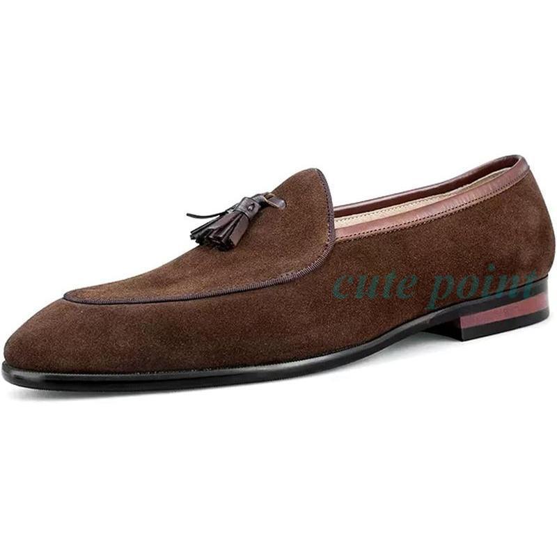 革靴 メンズ タッセルローファー 本革スエード スリッポン Uチップ 高級紳士靴 ドレスシューズ ビジネスシューズ カジュアル 欧米風 革靴 メンズ タッセルローファー 本革スエード スリッポン Uチップ