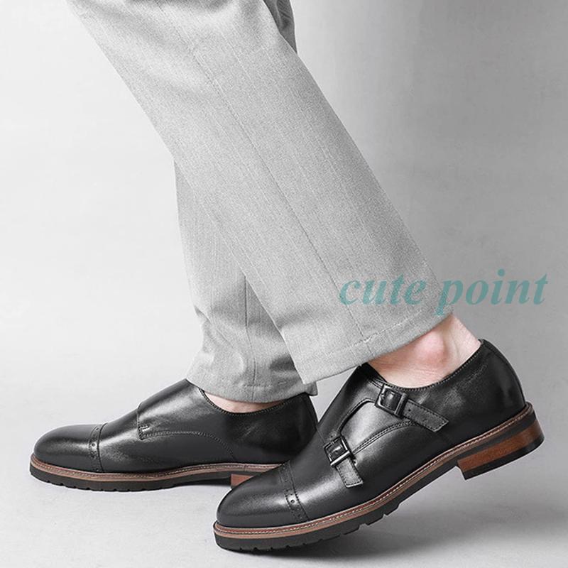 本革 ローファー ビジネスシューズ 革靴 紳士靴 メンズ 軽量 モンク