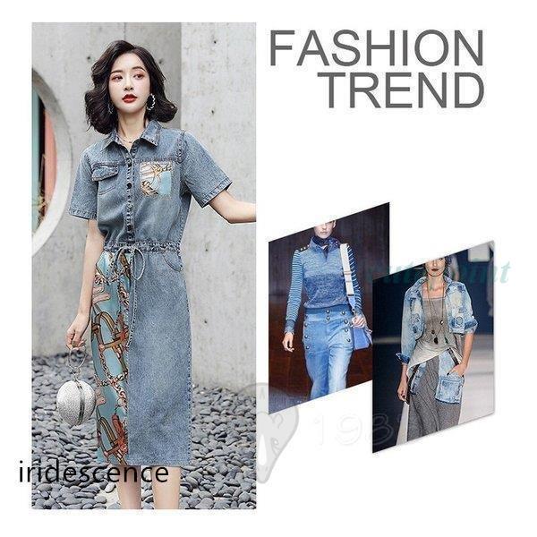 ワンピース レディース マキシワンピース 夏 デニムスカート