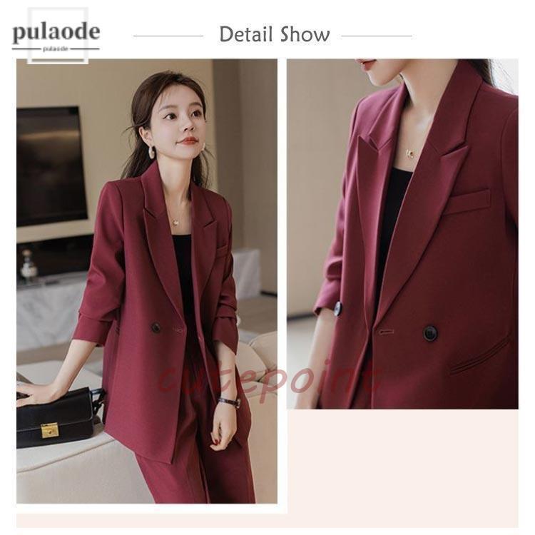 パンツスーツ レディーススーツ スーツセット 通勤 スーツ 夏 春