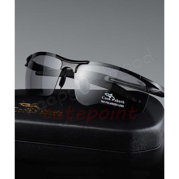 スポーツサングラス メンズ 調光偏光サングラス 調光サングラス 偏光