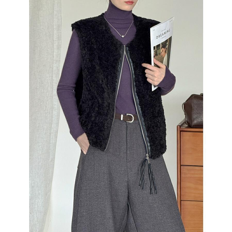 ムートンベスト ファーベスト 秋冬 レディース ボアコート ファー