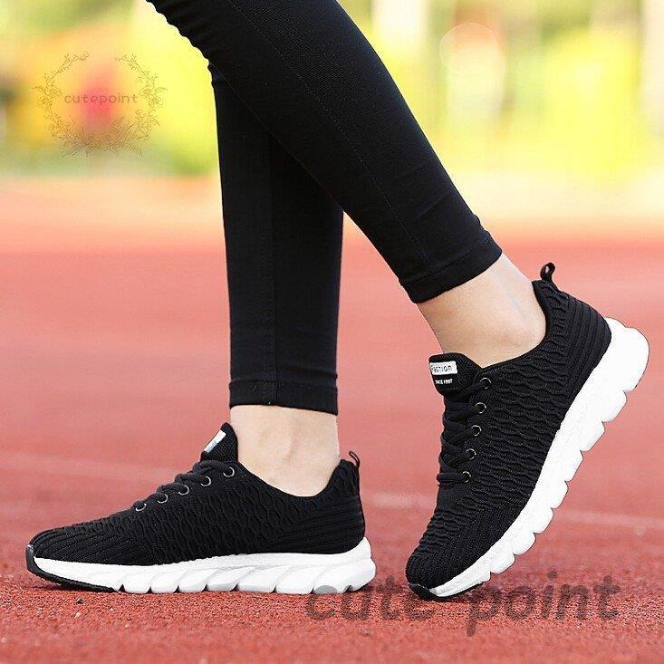 スニーカー レディース 春夏 白 黒 ファッション シューズ 軽量 ランニングシューズ 通学 スポーツ 痛くない 柔らかい 歩きやすい Cg04 Xiezi9 Cute Point 通販 Yahoo ショッピング