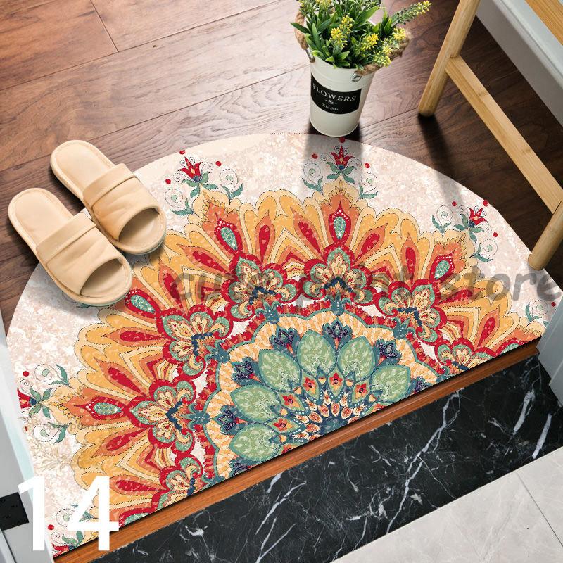 玄関マット 伝統的なクラシックデザイン アンティーク調 高級マット 半