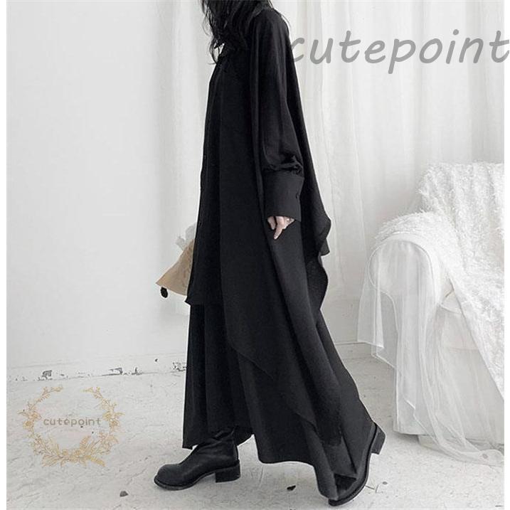 スカート セットアップ レディース シャツワンピース ロング シャツ