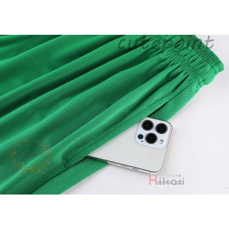 バスケパンツ メンズ ジャージ 下 ハーフパンツ ショートパンツ バスパン 膝上 無地 短パン スポーツ ダンス 父の日 | ブランド登録なし | 17