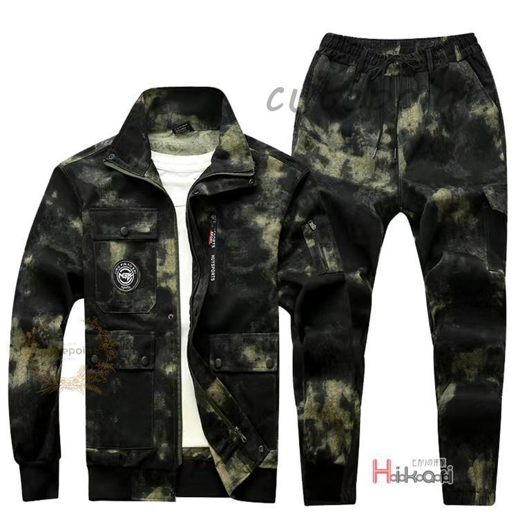 2点セット 迷彩服 上下 サバイバルゲーム サバゲー 装備 メンズ