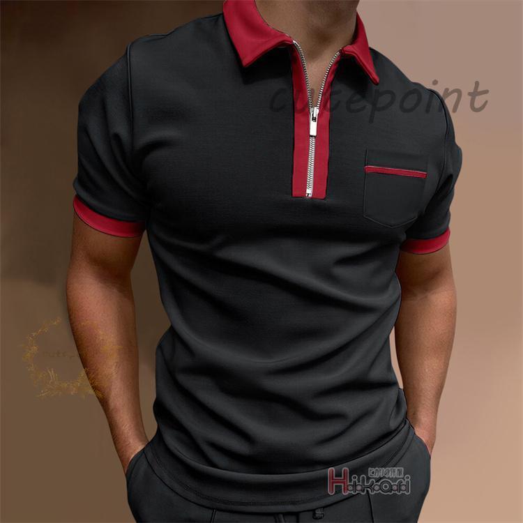 Tシャツ ハーフジップ 半袖 シャツ メンズ ジップアップシャツ