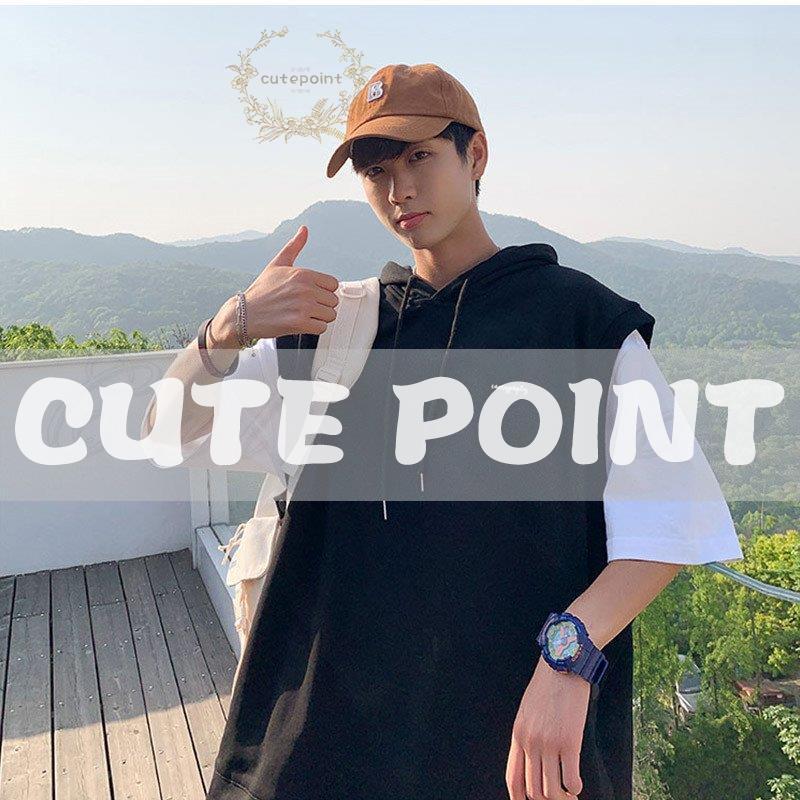 タンクトップ パーカー メンズ シンプル ノースリーブ フード付き Tシャツ 夏用 かっこいい トップス アウター ファッション スポーツ 運動 おしゃれ | ブランド登録なし | 06