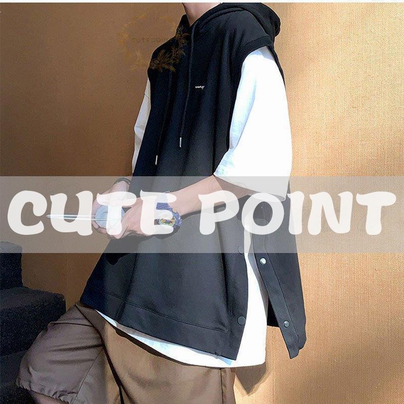 タンクトップ パーカー メンズ シンプル ノースリーブ フード付き Tシャツ 夏用 かっこいい トップス アウター ファッション スポーツ 運動 おしゃれ | ブランド登録なし | 09