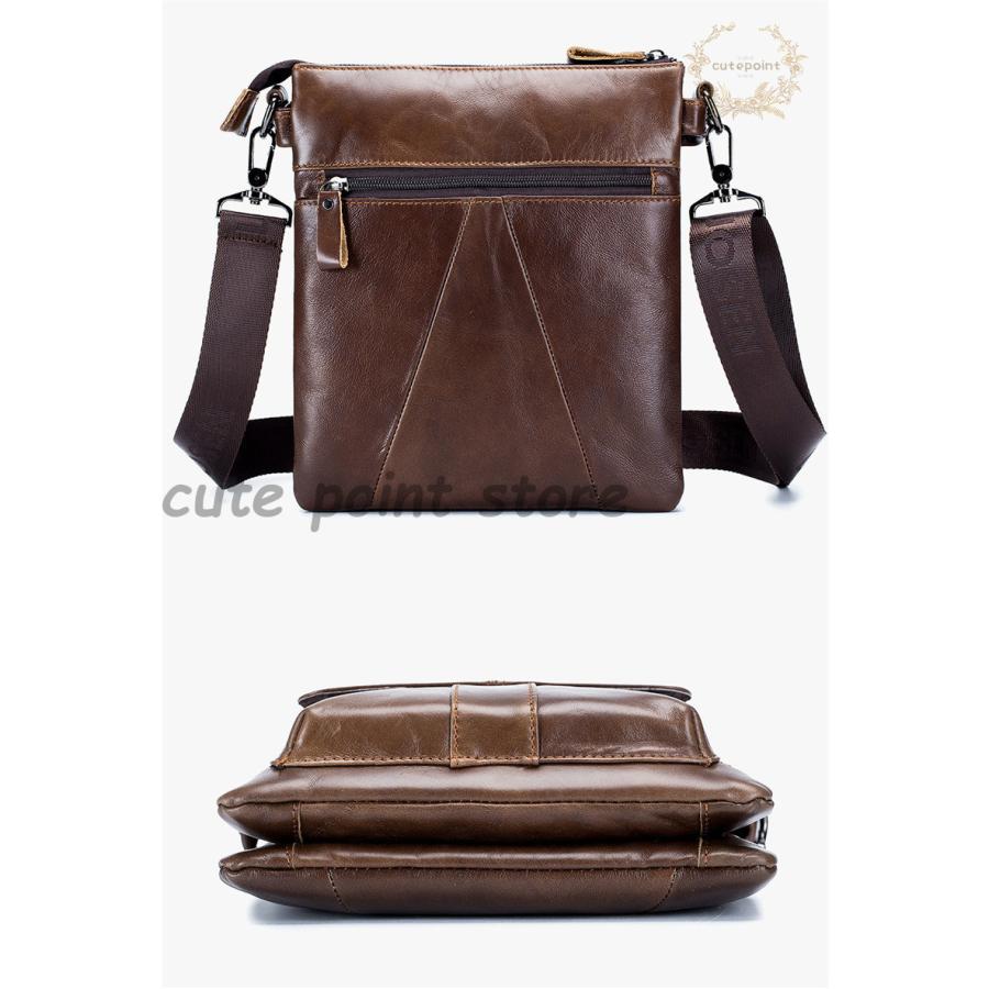 新品 本革 メンズ ミニバッグ ミニショルダーバッグ 茶 ブラウン バッグ メンズ 本革 ショルダーバッグ ミニショルダー 防水