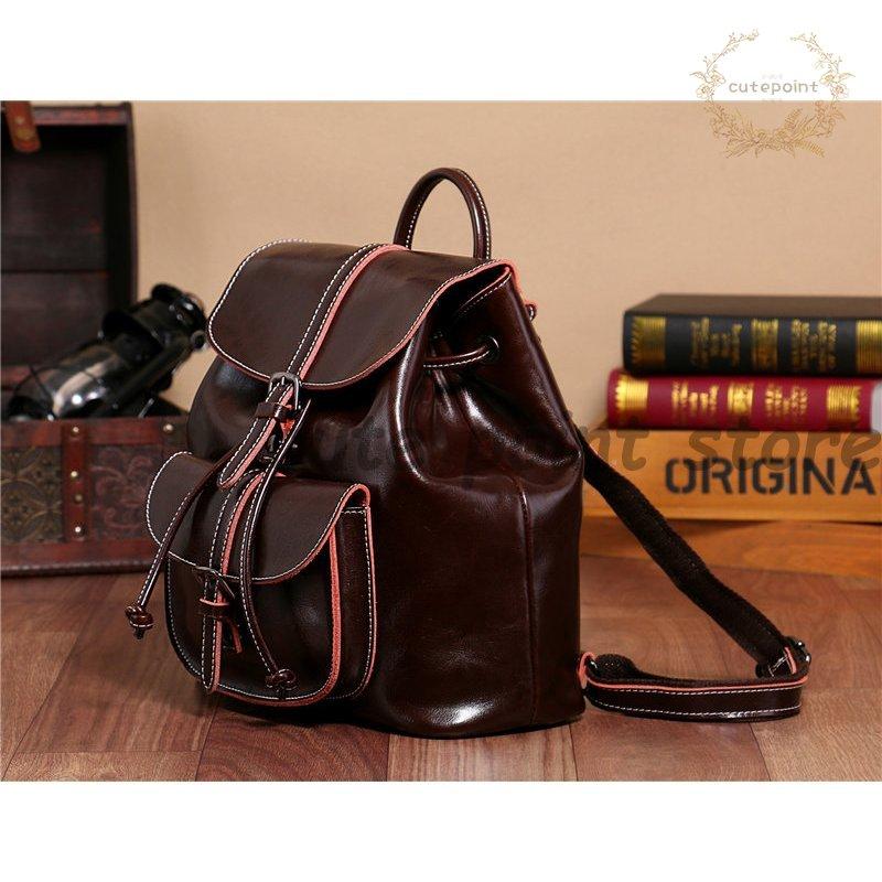 本革 牛革 リュック レディースバッグ 大学生 おすすめ お出かけ おしゃれ デイパック プレゼント 大きめ 新生活 旅行 大容量 お洒落 鞄 本革 牛革 リュック レディースバッグ 大学生 おすすめ お出かけ