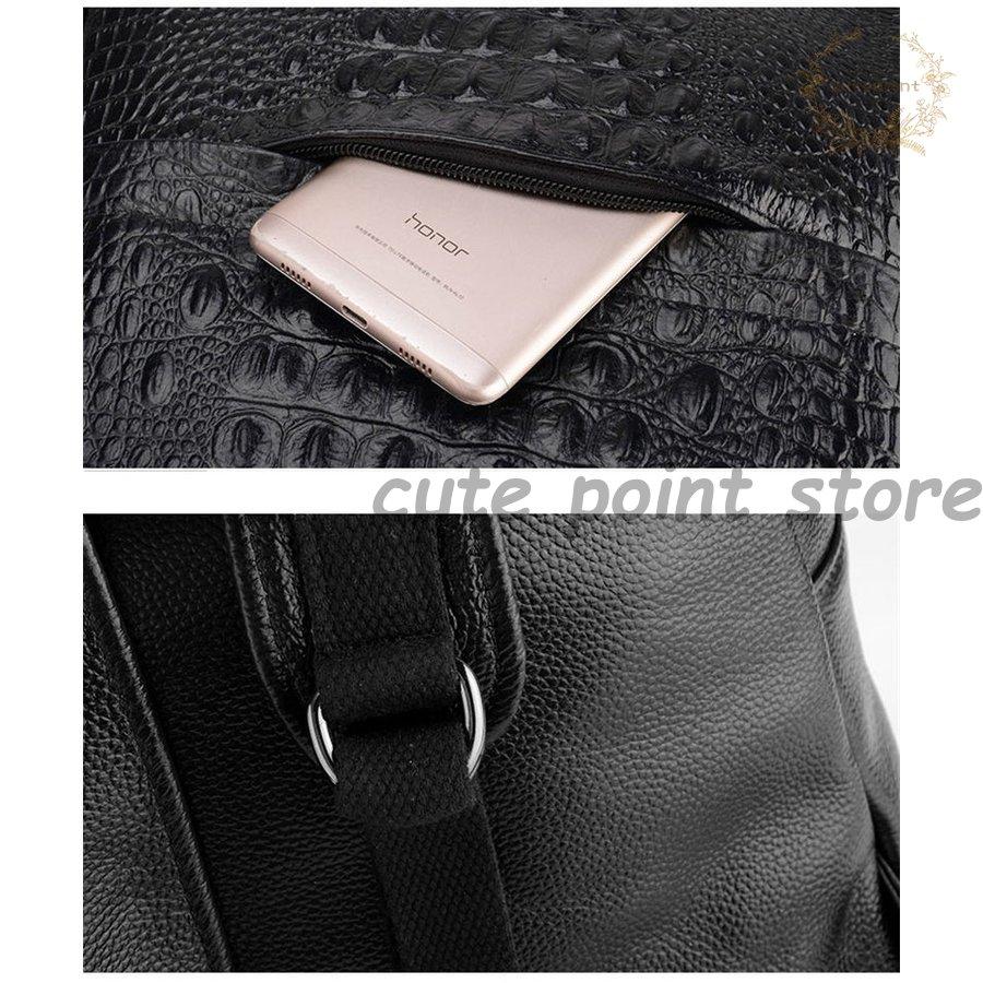 ぷ*)様 良品 バリー リュックサック クロコ型押し オールレザー デイパック クロコ型押し 本革 牛革 リュック メンズバッグ お洒落