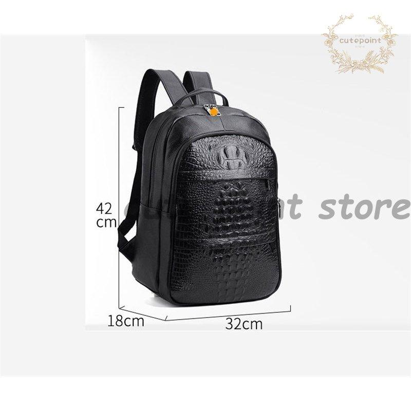クロコ型押し 本革 牛革 リュック メンズバッグ お洒落