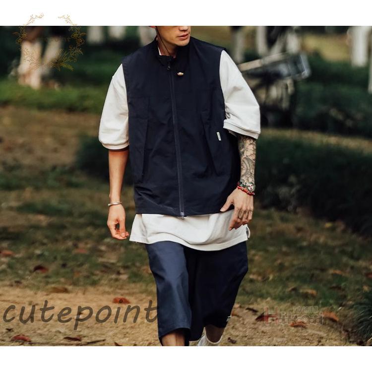 ゴルフウェア メンズ 春夏 カジュアルベスト サマーベスト
