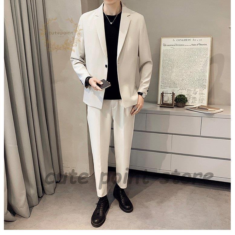 カジュアルスーツ メンズ セットアップ スーツ ストレッチ おしゃれ 30