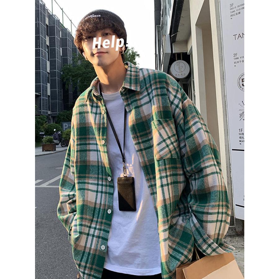 チェック柄シャツ 長袖シャツ メンズ 秋服 メンズファッション トップス カジュアルシャツ 開襟 長袖 ゆったり おしゃれ 春秋 カジュアル Ct0901 Sksx343 Cute Point 通販 Yahoo ショッピング