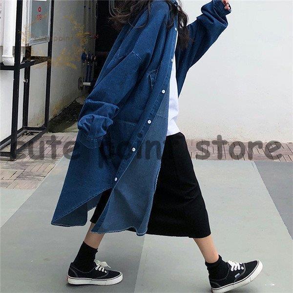 デニム コート ジャケット レディース Gジャン ロング アウター 大きい