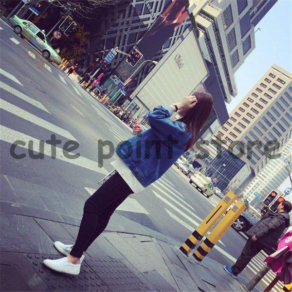 デニム ジャケット レディース Gジャン ノーカラー アウター 綿