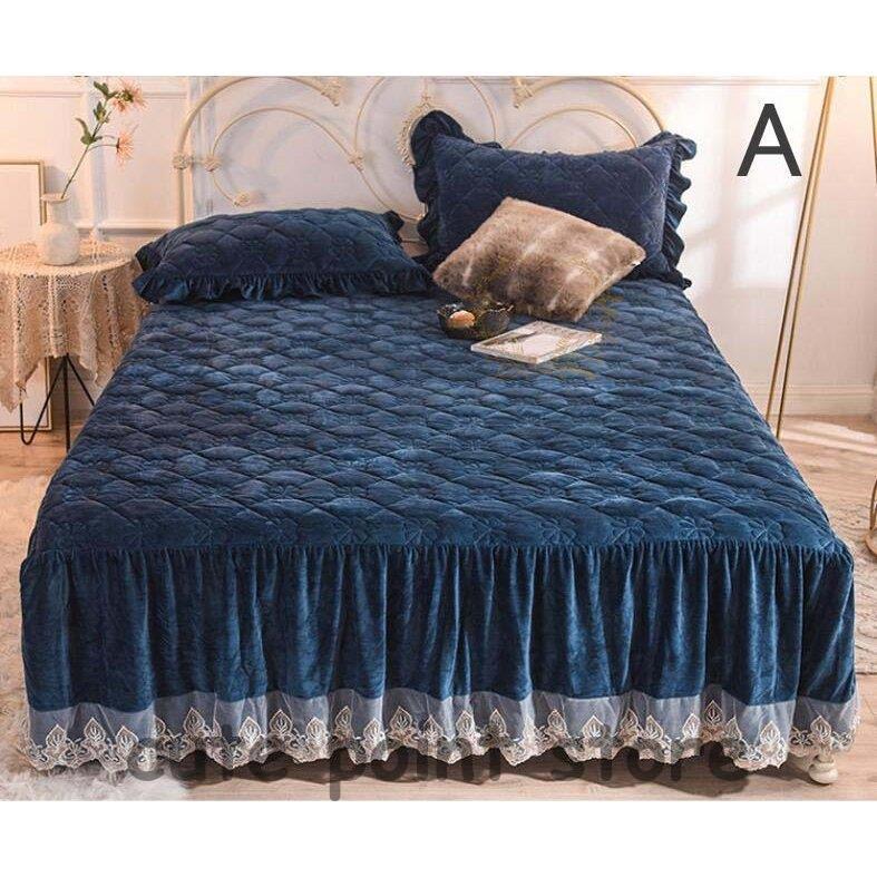 ベッド用品 寝具 数量は多 可愛い シーツカバー ベッドスカート 姫系 柔らかい ベッドカバー 無地 ベッドスプレッド 厚手 暖かい フランネル 秋冬用 北欧風 敷きパッド