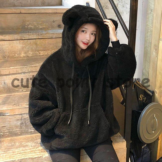 ボアパーカー トレーナー レディース プルパーカー ボアフリース