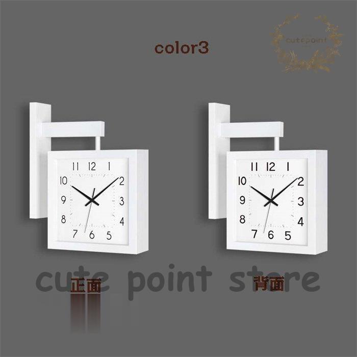 壁掛け時計 掛け時計 四角型 両面タイプ クロック 新生活応援