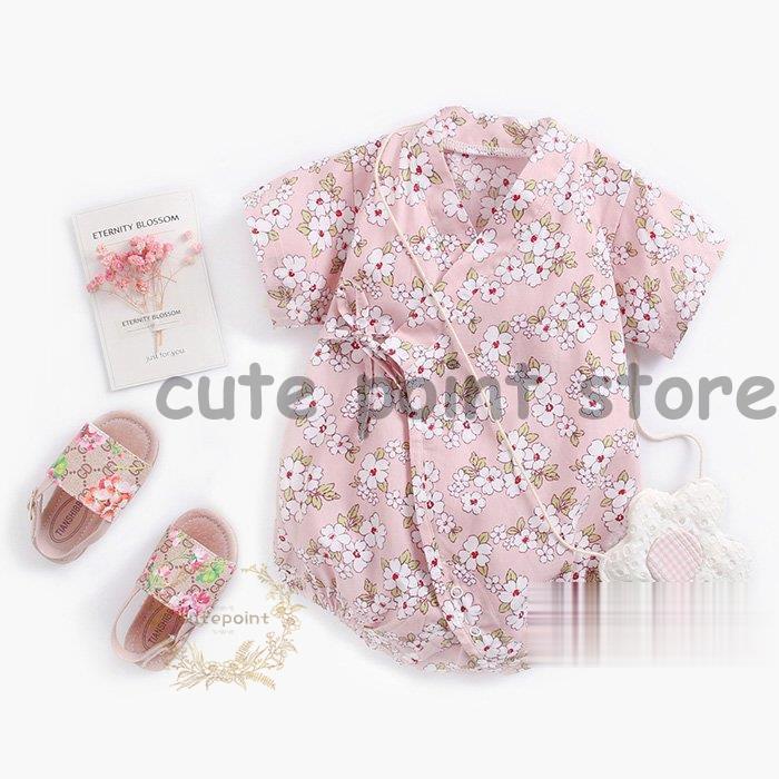 くらしを楽しむアイテム ベビー服 子供服 カバーオール ロンパース 女の子 夏服 半袖 花柄 ピンク リボン 浴衣 かわいい 出産祝い 前開き おしゃれ 安い服 おもしろ 可愛い シンプル新品 Heartlandgolfpark Com