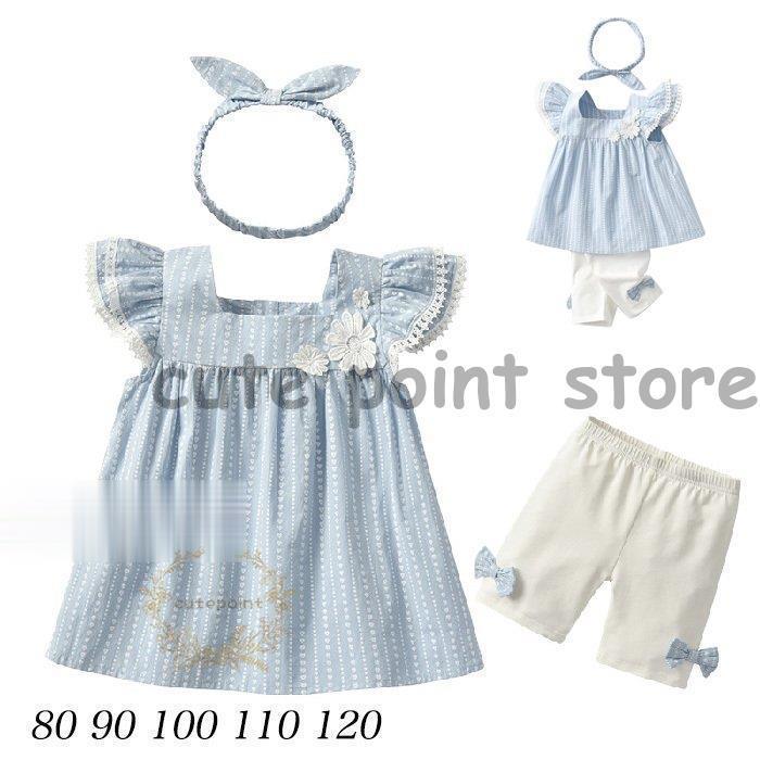 人気定番の ベビー服女の子 3点セットベビードレス上下セット可愛いフリル袖ロ 夏服 カチューシャ付き 短パン子供服ガールズ 春夏韓国風可愛い洋服パジャマ入園式ギフト Heartlandgolfpark Com