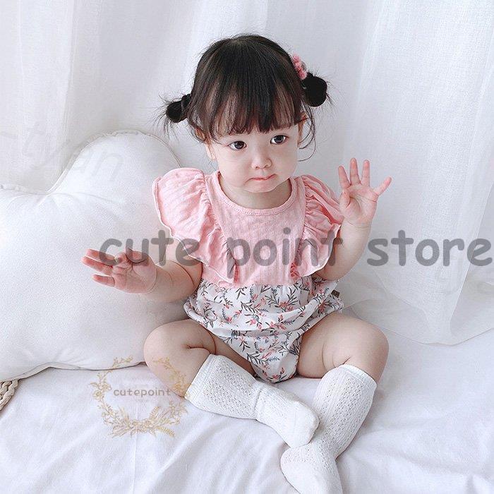 代引き不可 ベビー服 女の子 新生児 赤ちゃん ロンパース 花柄 カバーオール春 夏服 半袖 かわいい フリル 切り替え 贈り物 出産祝いお出かけ66 73 80 90 安い プレゼント Aynaelda Com