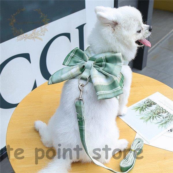 犬 ハーネス 犬用 リード付 チェック柄 かわいい おしゃれ桜柄 犬 ハーネス 犬用 リード付 チェック柄 かわいい おしゃれ桜柄