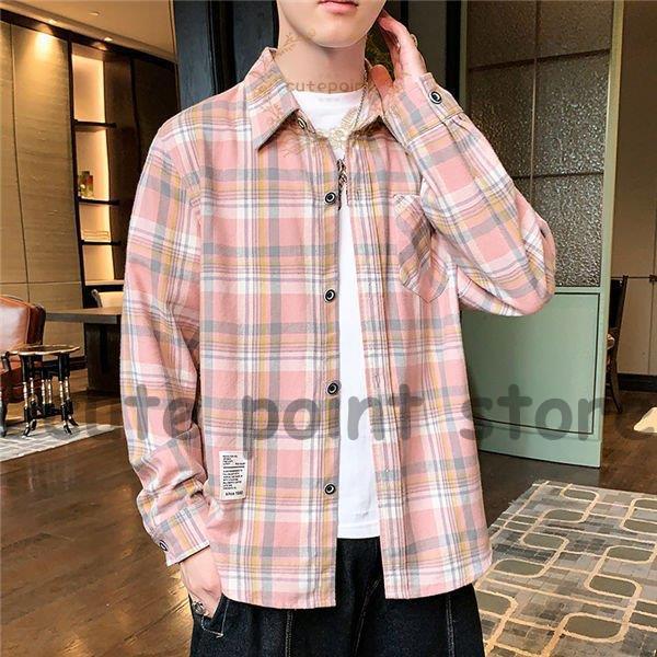 シャツ メンズ 長袖シャツ 紳士シャツ チェックシャツ カジュアルシャツ 紳士服 ボタンダウン ファッション