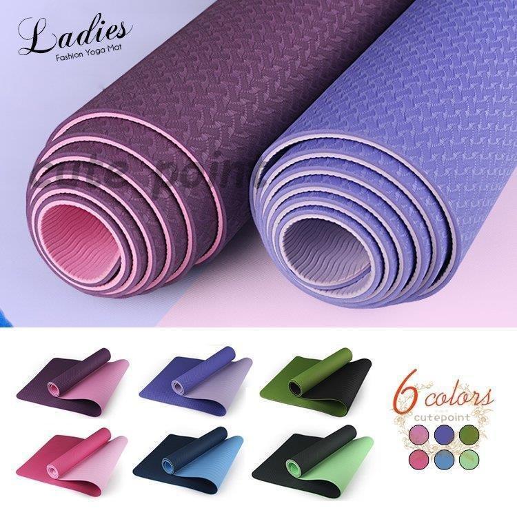 ヨガマット ストレッチマット ガタオル ヨガラグ トレーニングマット エクササイズマット 滑らない 滑り止め 軽い 防音 筋トレ ct716