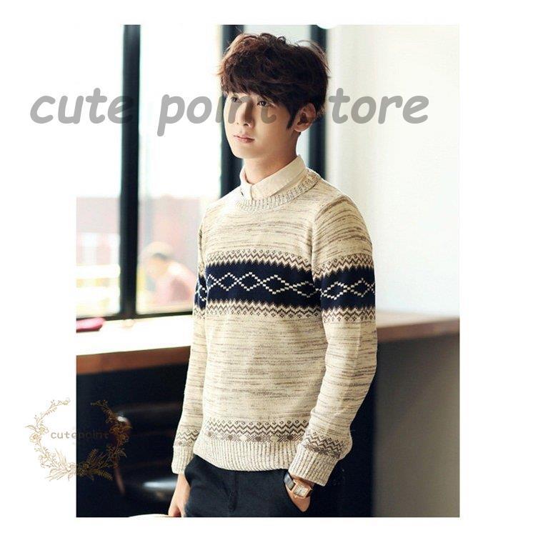 ニットセーター メンズ セーター 長袖 トップス 無地 ボーダー 春服 春物 春 メンズ ニット 新作 17新作 春服 シンプル カジュアル キレイめ Ct5 Army171 Cute Point 通販 Yahoo ショッピング