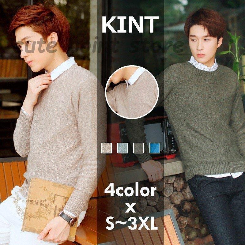 未使用 ニット メンズ 長袖 クルーネック セーター 無地 シンプル 薄手 カジュアル キレイめ トップス ロング お兄系 プレゼント 17新作 秋冬春服 Srampos Com