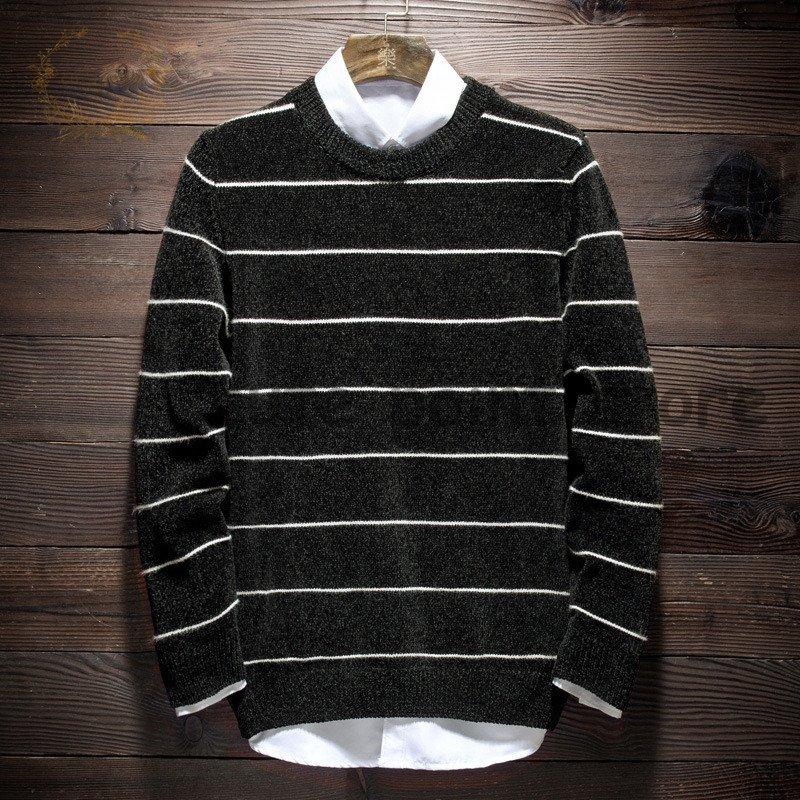 メンズニット トップス ボーダー セーター メンズ ブラック グレー グリーン 秋冬 ボーダー柄 ニット 新品 メンズセーター 3色 Ct5 Army67 Cute Point 通販 Yahoo ショッピング