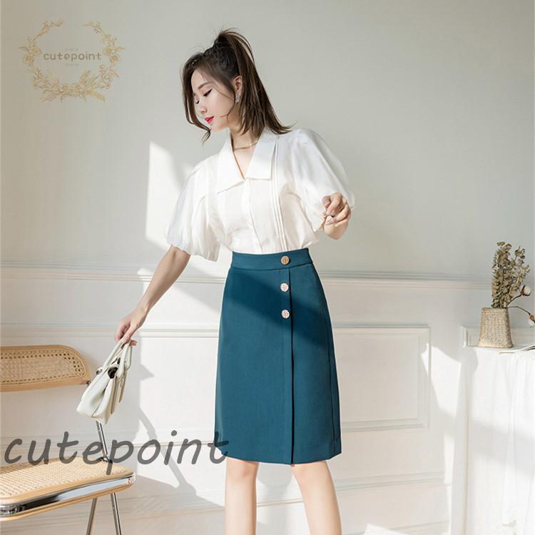 22ss 美品　アルアバイル　タイトスカート　リネン混　サイズ1 S アニュアンス anuans パイピングレースタイトスカート （NAVY