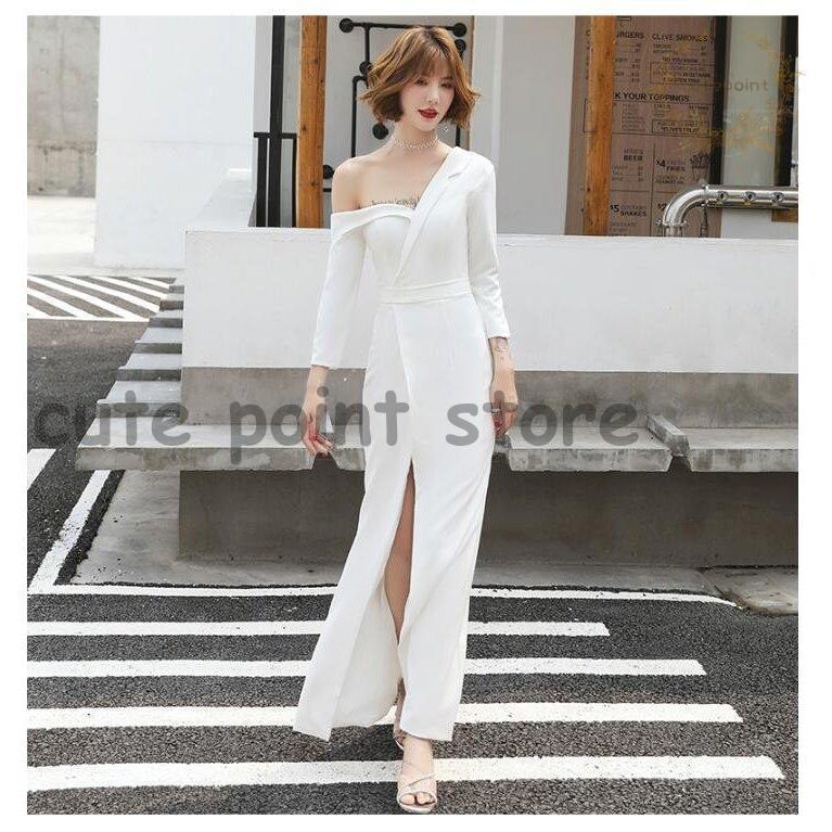 店舗 新宿 ウエディングドレス パーティードレス オフショルダー 上品 ロング丈ドレス スリットワンピース 結婚式ドレス 大きいサイズ 披露宴 二次会 謝恩会 演奏会 発表会 口コミ店 Gaains Com