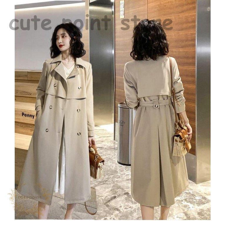 在庫限り カジュアル 大きいサイズ スプリングコート 冬 秋 春 レディース トレンチコート キレイめ 通勤 レディース トレンチコート チェスター コート Ol 通勤 韓国風 アウター レディース ロング丈コート 韓国風 コート アウター Dagl Tg