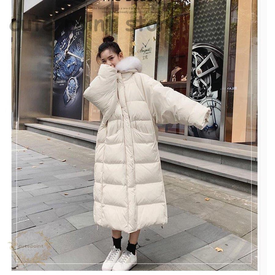 半価販売 ダウンコート レディースダウンジャケット フード付き アウター エレガント 大きいサイズ 秋冬 ファーコート ロング丈コート 暖かい 防風防寒 着痩せ 体型カバー 在庫品即納 Shirleyryan Ca