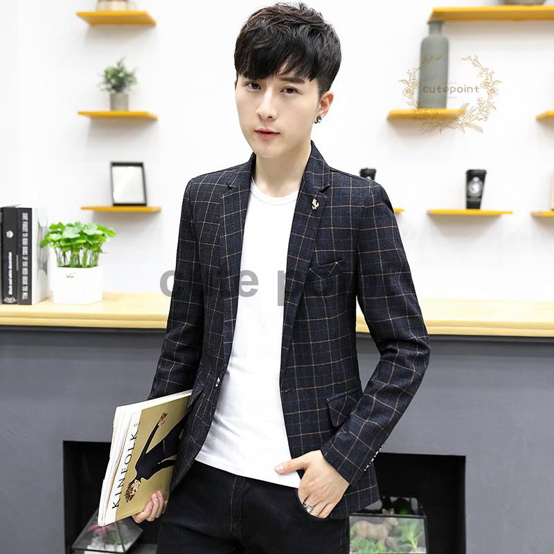 ビジネスジャケット メンズ ブレザー チェック柄 ビジネススーツ 通勤