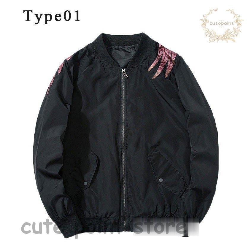 スカジャン メンズ ジャケット 刺繍 鷹 スプリングジャケット 中綿