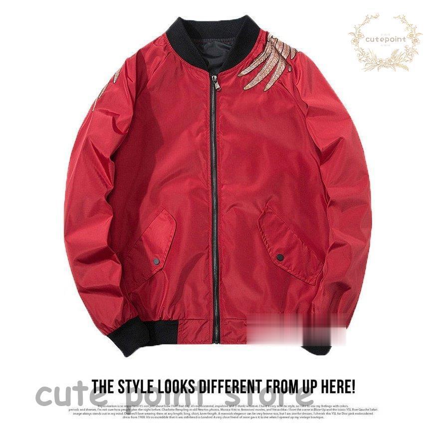 スカジャン メンズ ジャケット 刺繍 鷹 スプリングジャケット 中綿